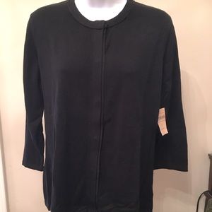 COLDWATER CREEK BLACK CARDIGAN SWEATER NWT